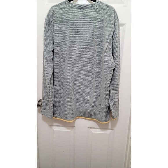 Patagonia Mens Gray & Yellow Synchilla Fleece Pullover - Picture 4 of 12